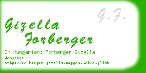 gizella forberger business card